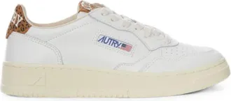 Autry Leopard Print Logo Sneakers