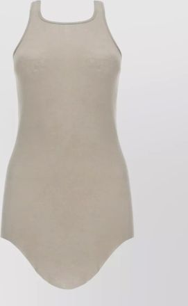 Rick Owens sleeveless racerback top curved hem