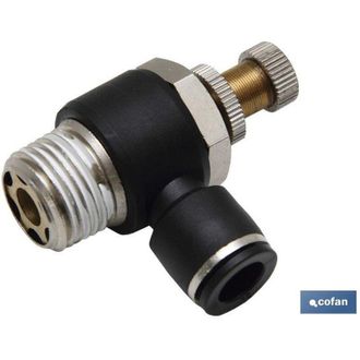 cofan Regulador De Caudal C&oacute;nico Unidireccional Para Cilindro Cofan 1/4 8