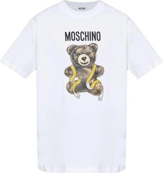 Moschino Logo Print T-shirt - Heren - T-shirts - Wit - M - Katoen - Tops