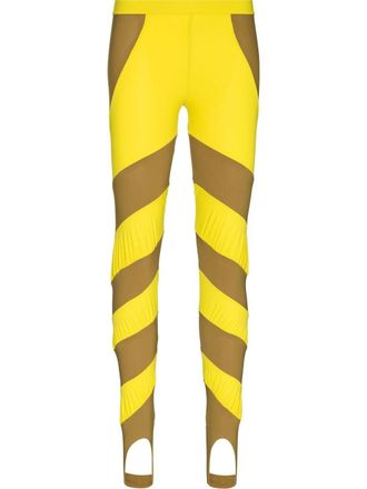 Paula Canovas Del Vas striped two-tone leggings - women - Polyamide/Elastane - S - Green