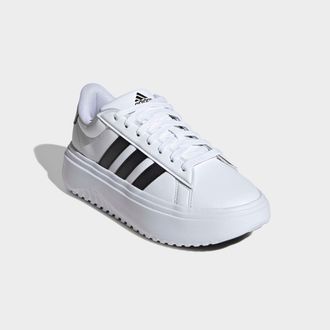 adidas Sneaker ADIDAS SPORTSWEAR GRAND COURT PLATFORM, Damen, Gr. 40,5, schwarz-weiss (cloud wei&szlig;, core schwarz, core schwarz), Synthetik, Schuhe Sneaker, De