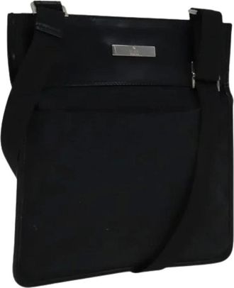 Gucci Pre-owned Cross Body Bags, female, Black, Size: ONE SIZE Pre-owned Canvas Cross Body Bag
