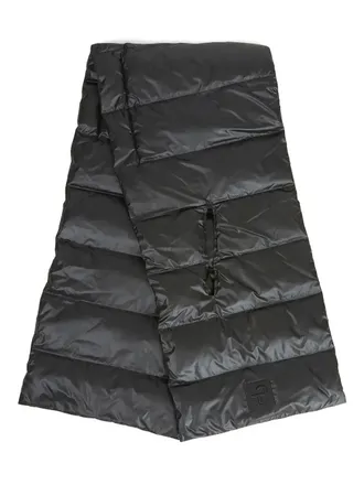 Common Leisure puffer scarf - women - Polyester/Leather - One Size - Black