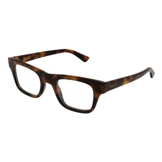 Gucci Rechthoekig Optisch Montuur - Heren - Brillen - Bruin - 50 MM - Accessoires