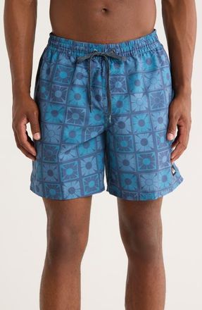 Quiksilver Everyday Mix Volley Swim Trunks in Copen Blue at Nordstrom, Size X-Large