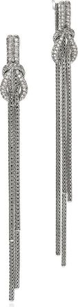 John Hardy Love Knot Diamond Drop Earrings in Silver at Nordstrom