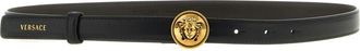 Versace Medusa Gesp Leren Riem - Dames - Riemen - Zwart - 80 CM - Leer - Accessoires