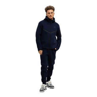 Nike Tech Fleece Trainingspak - Heren - Trainingspakken - Blauw - S - Katoen - Fitness