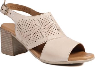 Jones Bootmaker Womens Halina Leather Slingback Sandals - Nude - Size UK 8