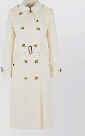 Burberry cashmere long double-breasted belted trench coat