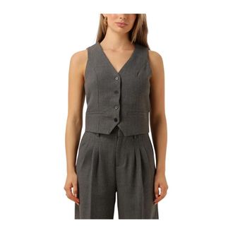 Notre-V Nv-Eka Gilet - Dames - Jassen - Grijs - Maat: L Leer
