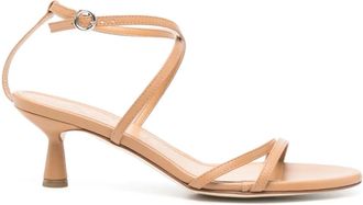 Aeyde 50mm leather sandals - Neutrals