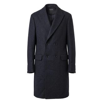 Ermenegildo Zegna Abrigo de lana de doble botonadura - Coats - Hombre - Azul - XL