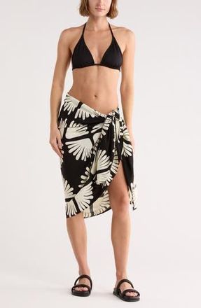 Nordstrom Rack Printed Pareo in Black Multi at Nordstrom Rack
