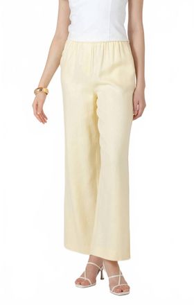 Dex Clothing Lemon Linen Pant In Yellow