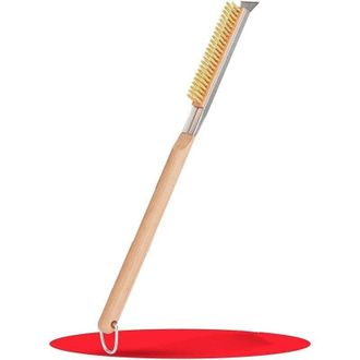 OEM Cepillo Para Horno De Pizza Y Piedra Con Raspador De 53 Cm (21) - Limpiar Despu&eacute;s De Cada Uso. Mango De Madera Largo Y Resistente. F&aacute;cil De Usar. -cre