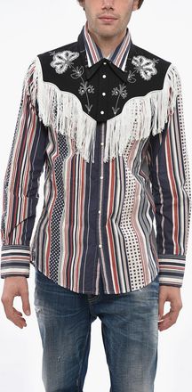 Dsquared2 Camicia WESTERN A Righe con Collo Removibile Dsquared2