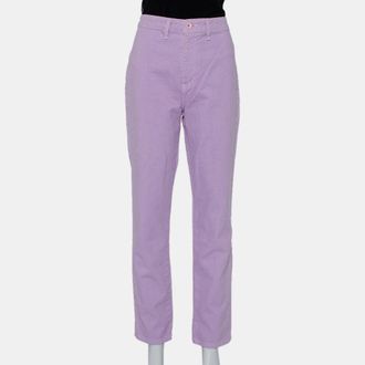 Staud Staud Lilac Denim Contrast Pocket Detail High Rise Jeans