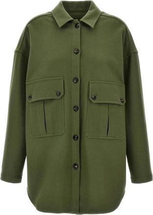 Fortela Monika Overshirt - Dames - Zomerjassen - Groen - 2XS - Wol - Jassen