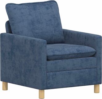 vidaXL Sof&aacute; Azul 76 X 81 X 87,5 Cm Poli&eacute;ster Vidaxl