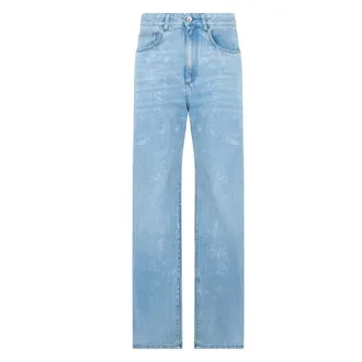Paco Rabanne Straight Jeans, female, Blue, Size: W26 Straight Jeans in Cotton