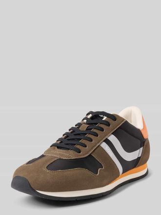 Boss Orange by Hugo Boss BOSS Orange Low Top Sneaker mit Label-Print Modell LEVON_RUNN_NYMI in Taupe, Gr&ouml;&szlig;e 40