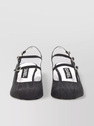 Carel block heel sling back strappy pumps