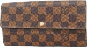 Louis Vuitton Pre-owned Wallets, female, Brown, Size: ONE SIZE Pre-owned Long wallet (bi-fold)