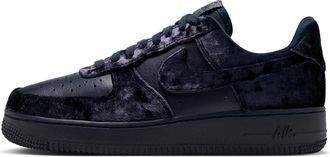 Nike Womens Air Force 1 07 SE Velvet Shoes in Blue | IX5100-400