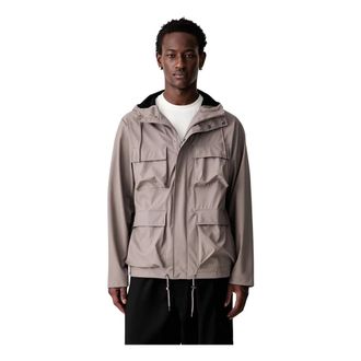 Rains Pocket Jacket - Heren - Jassen - Bruin - Maat: XL Poliester