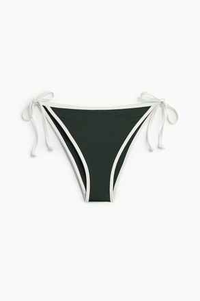 H&M Tie-Tanga Bikinihose - Dunkelgr&uuml;n