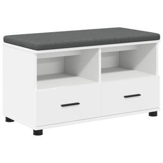 vidaXL Banco De Entrada 80 X 38 X 46 Cm Madera Ingenierizada Y Tela Vidaxl