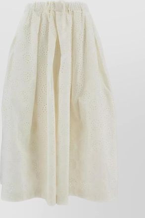 Comme Des Gar&ccedil;ons straight midi skirt eyelet design