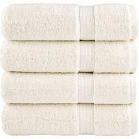 OEM Servilletas Solund De Calidad Premium, Juego De 4, Blanco Crema, 50 X 100 Cm, 600 G/m&sup2; - Crezuo