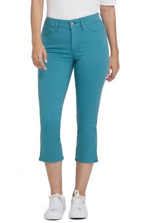 NYDJ Chloe Side Slit Crop Jeans in Harbor Blue at Nordstrom, Size 8