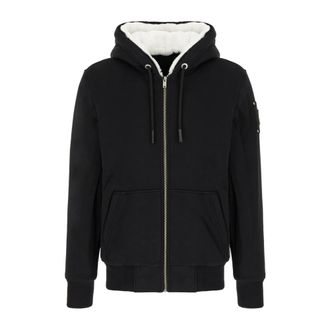 Moose Knuckles Stijlvolle Jassen voor Mannen en Vrouwen - Heren - Vesten met rits - Zwart - XL - Katoen - Hoodies & sweatvesten