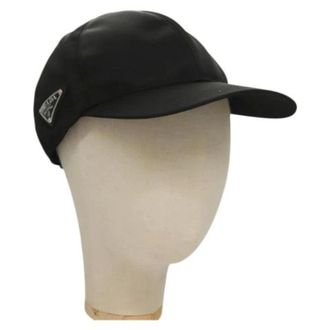 Prada Pre-owned Nylon hats - Dames - Pre-owned - Zwart - Maat: ONE Size Nylon