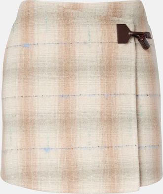 Loewe Wool, cashmere, and silk miniskirt