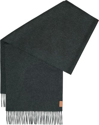 Loewe Sciarpa in cashmere con frange - Grigio
