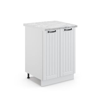 Vicco Mueble Bajo De Cocina Fame-line, Blanco Casa De Campo, 60 Cm, Et M&aacute;rmol
