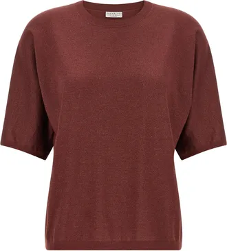 Brunello Cucinelli Bordeaux Cashmere Womens Cardigan