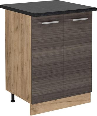 Vicco Mueble Bajo De Cocina R-line, Gris Noble, 60 Cm, Et Antracita