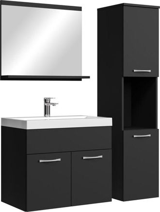 Badplaats Conjunto de muebles de baño Montreal 60 x 35 cm - Negro mate - M