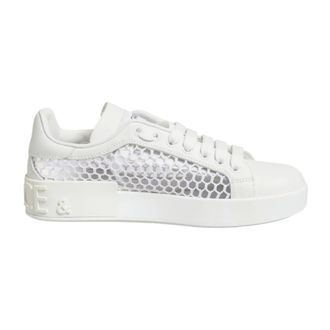 Dolce & Gabbana Sneakers, female, White, Size: 5 1/2 US Mesh Inserts Low Top Sneakers