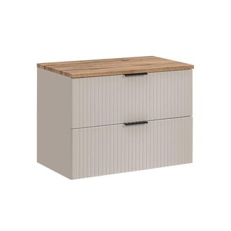 Petits Meubles Mueble bajo lavabo 80 cm encimera estratificado Beige