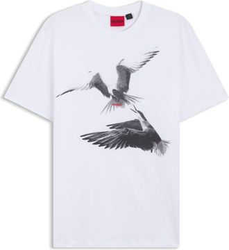 HUGO BOSS Cotton-jersey T-shirt with animal artwork
