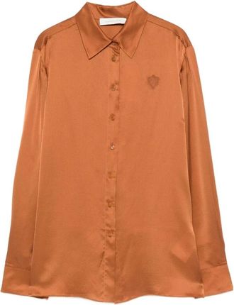 Zimmermann Bruine Zijde & Nylon Shirt - Dames - Overhemden - Bruin - L - Nylon - Overhemden