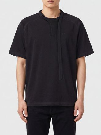 Diesel Crewneck Short-Sleeve Cotton T-Shirt with Straight Hem