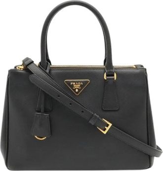 Prada Pre-owned Saffiano Tote Bag - Dames - Vintage Shopper - Zwart - ONE Size - Leer - Vintage